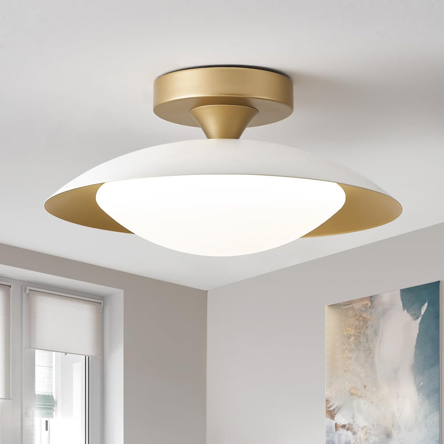 Small Dimmable Mid Century Modern Ceiling Light for Any Room