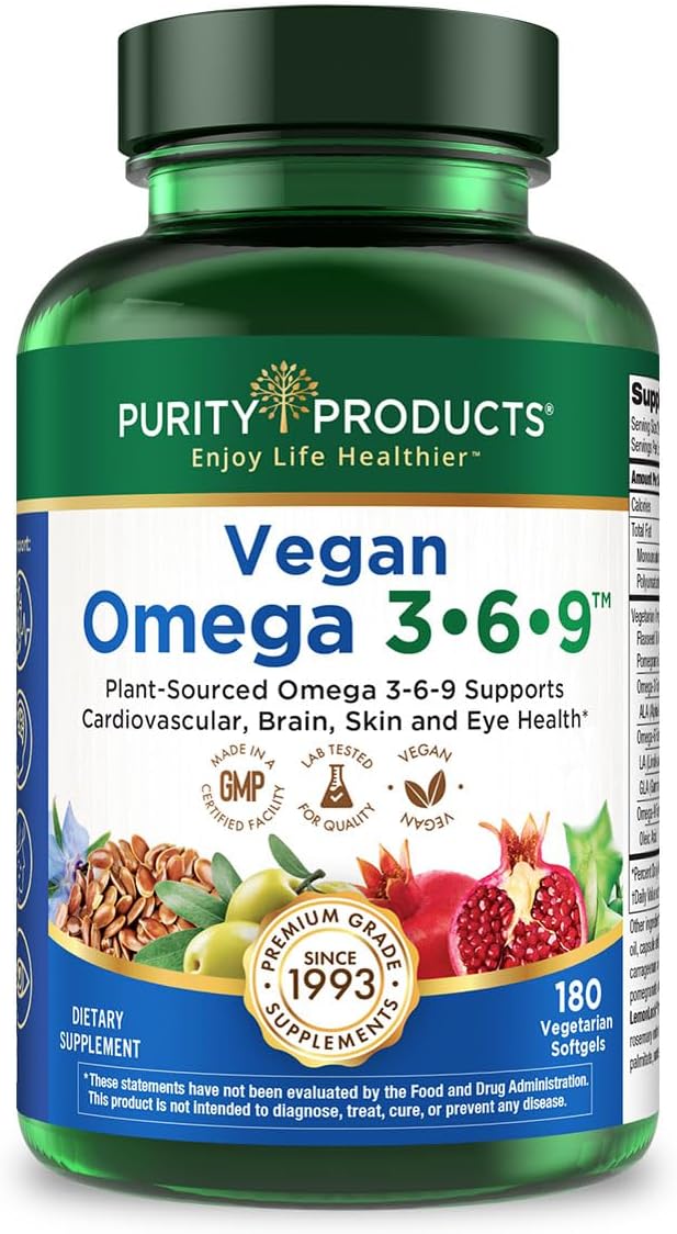 Vegan Omega 3-6-9 Formula - Essential Fatty Acid Complex