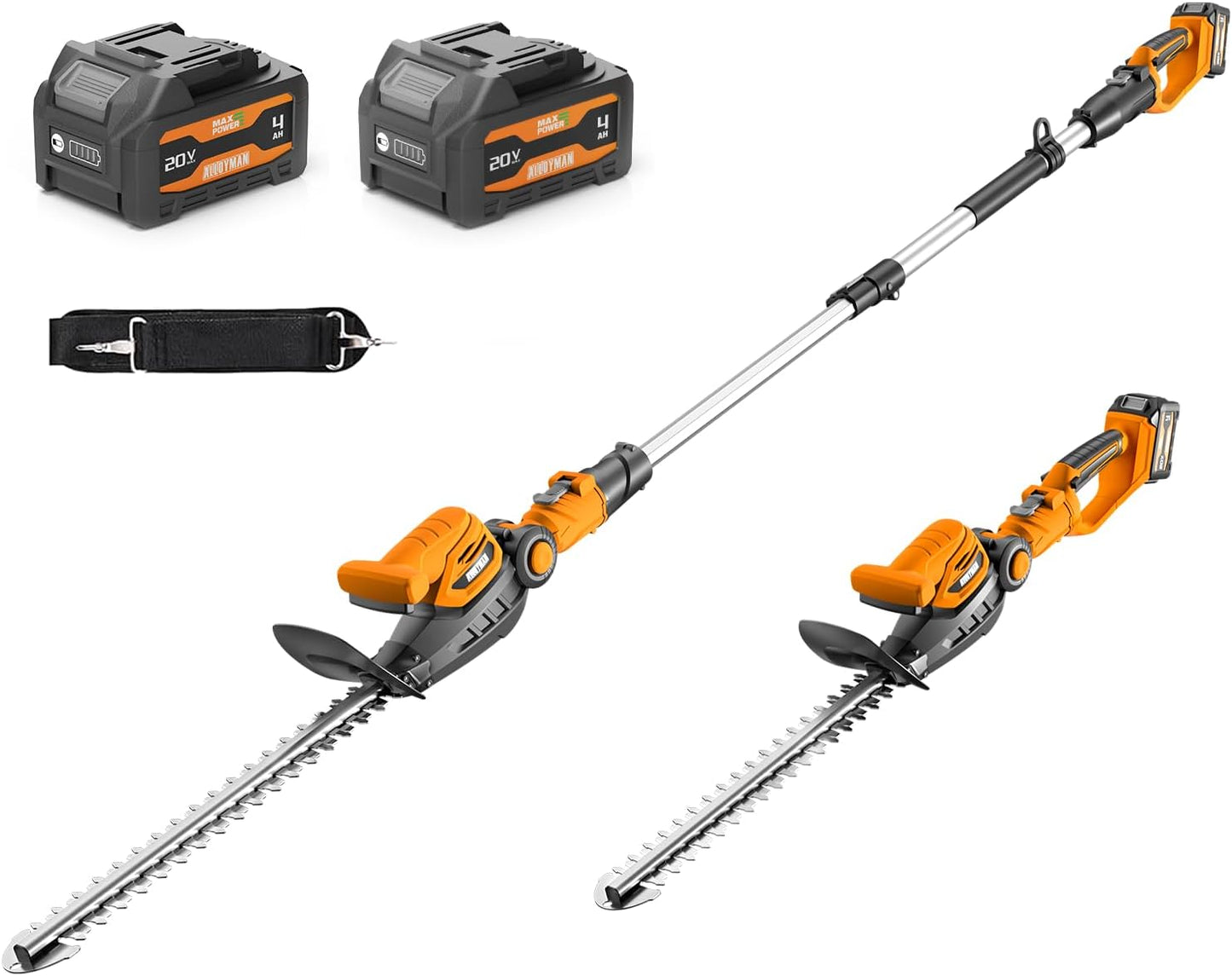 Alloyman 20V 2-in-1 Cordless Hedge Trimmer for Easy Pruning