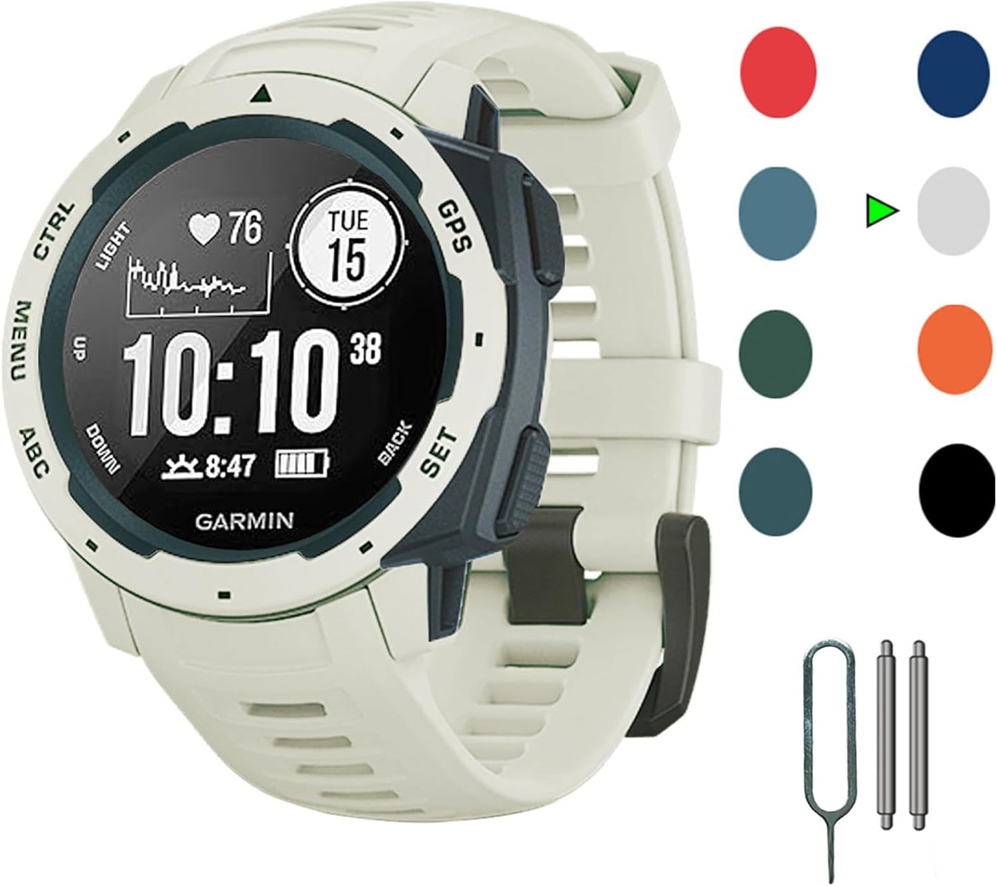 Silicone Band for Garmin Instinct - Durable Replacement