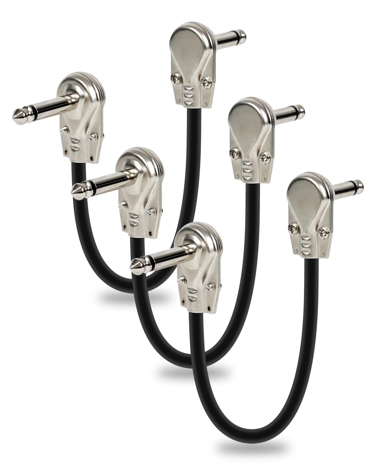 3-Pack Guitar Patch Cables for Effortless Pedalboard Setup