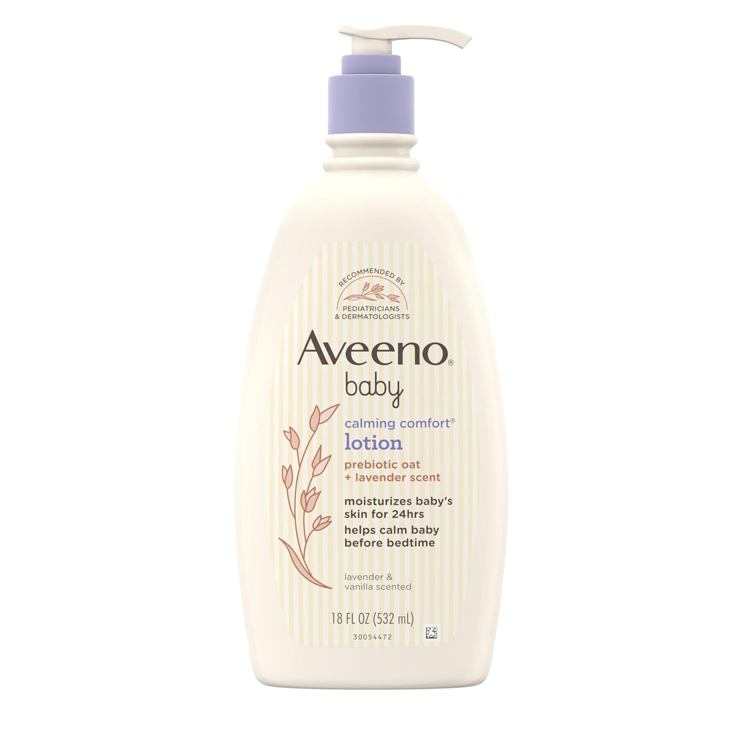 Aveeno Baby Calming Comfort Lotion, Lavender & Vanilla Scents, Non-Greasy, Nourishing Oatmeal