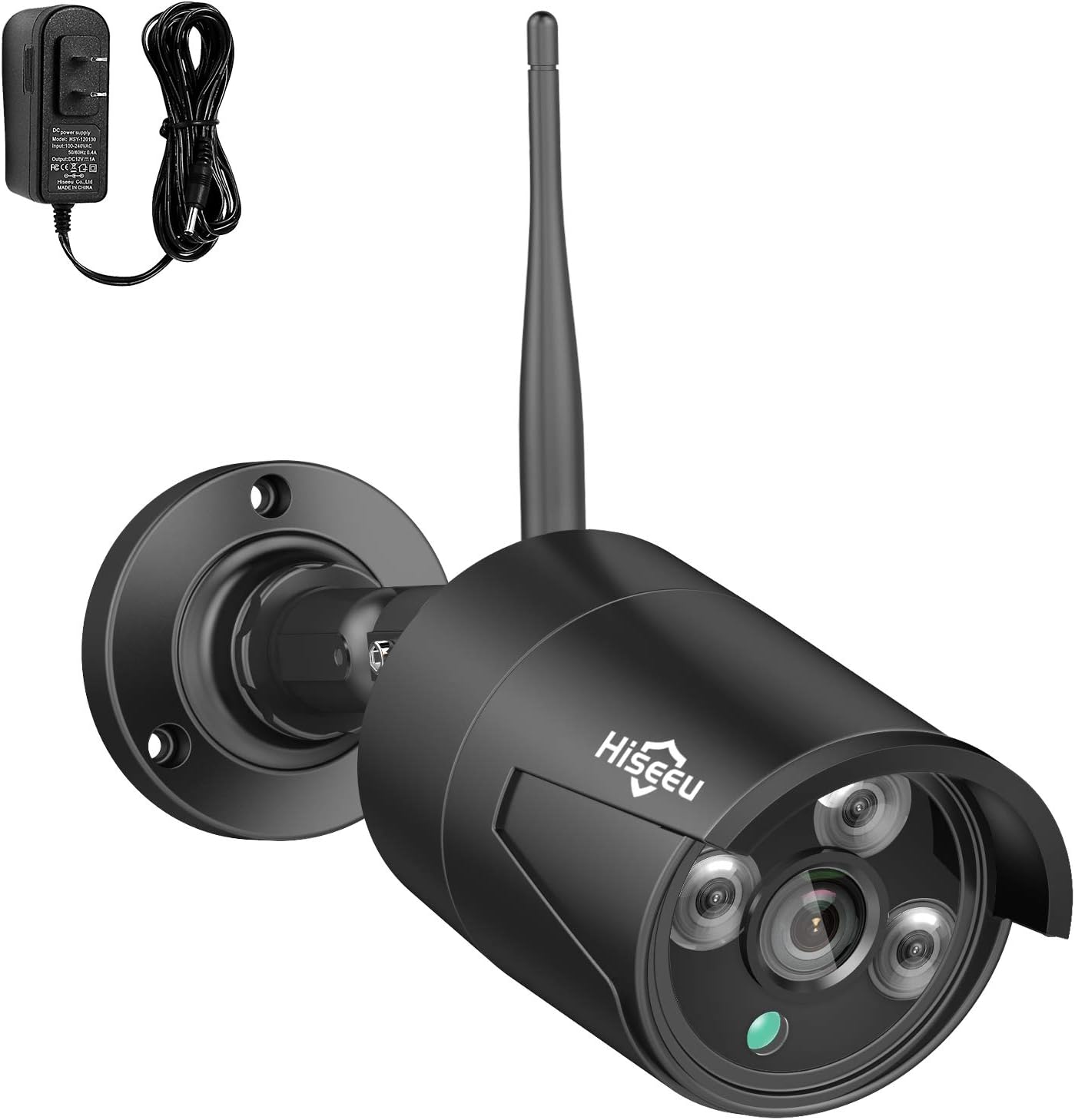Hiseeu 5MP Black Camera Add on for Enhanced Security Systems