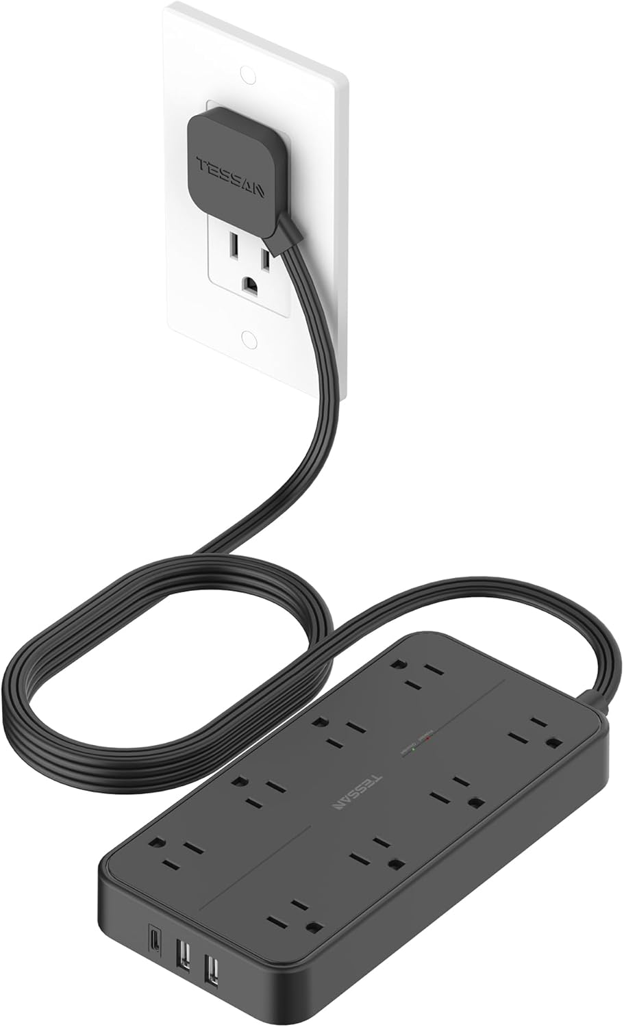 TESSAN Surge Protector Power Strip - Ultimate Charging Hub