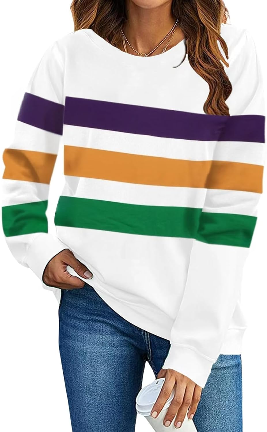 Mardi Gras Stripes Tee - Fun & Festive Top!