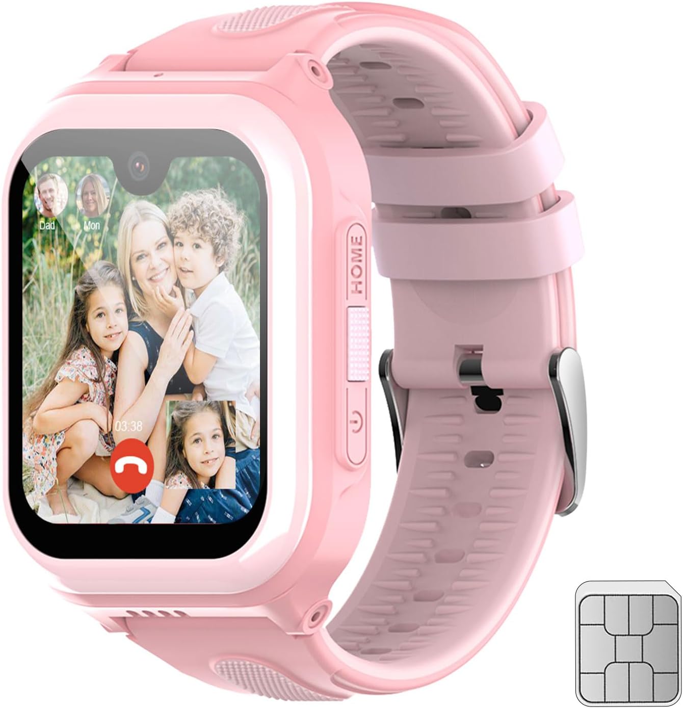 Amoled GPS Smart Watch for Kids | GPS Tracking, SOS, 2-Way Voice, Camera
