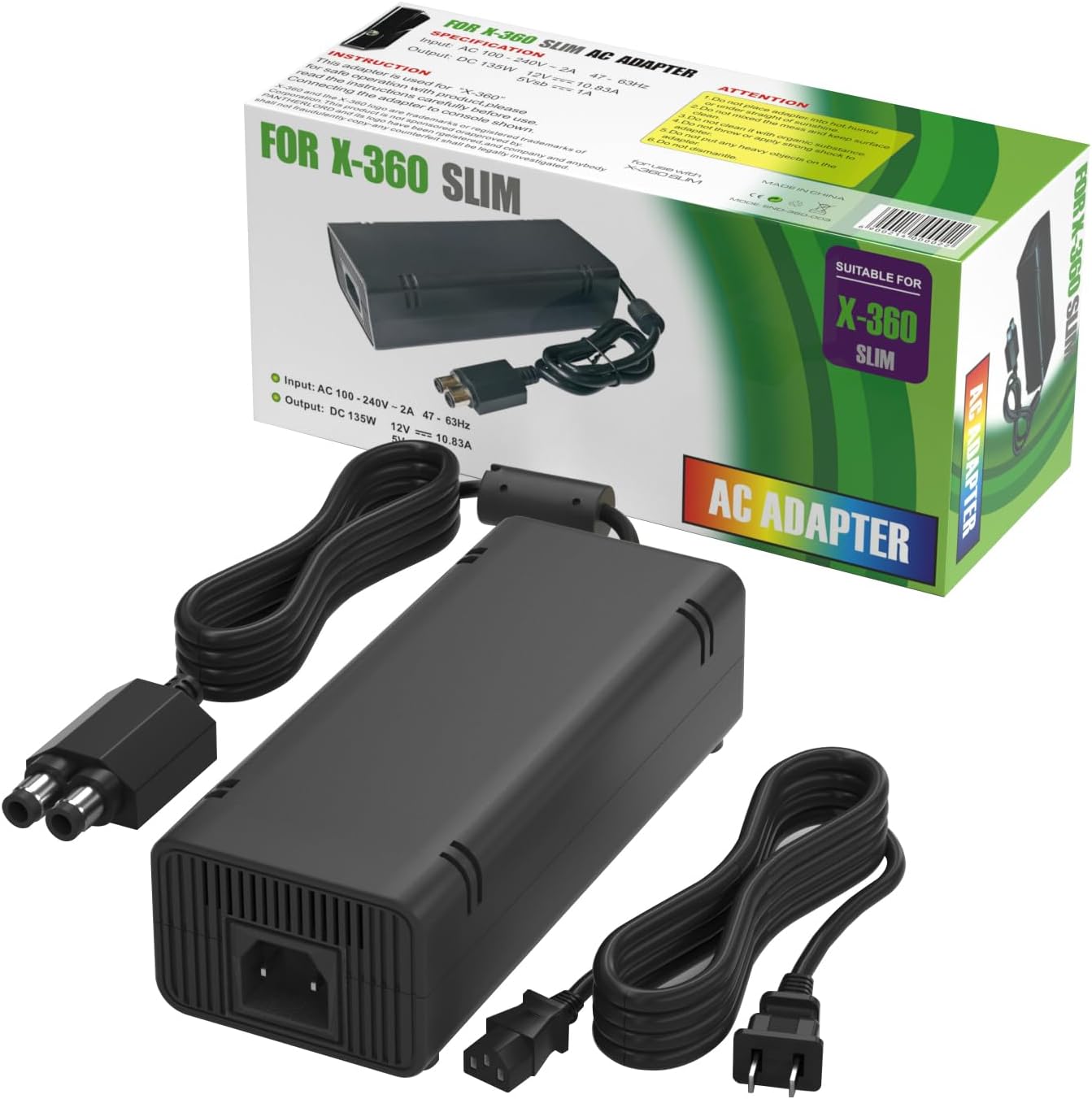 Xbox 360 Slim Power Supply w/ Cooling Fan