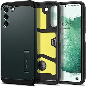 Spigen Tough Armor for Galaxy S22 - Durable Slim Case in Green