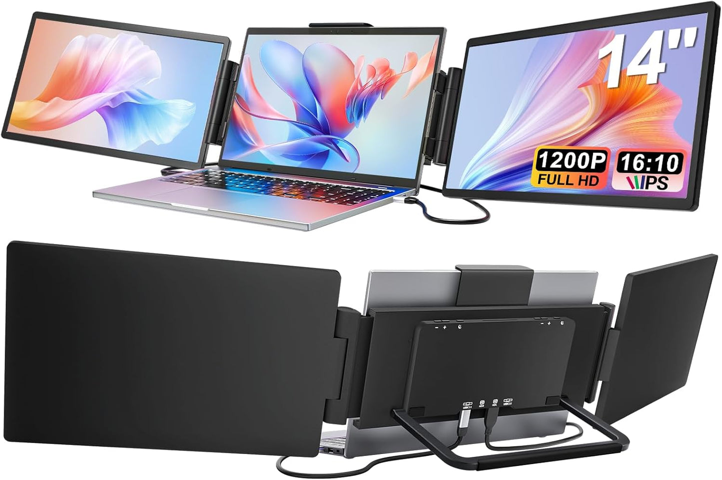 Honewone Laptop Screen Extender - Triple FHD IPS Display
