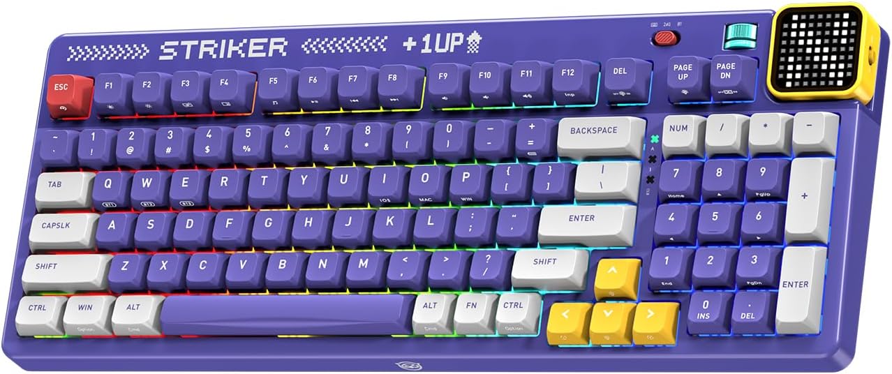 NYXI Striker Retro Mechanical Gaming Keyboard with RGB Backlit