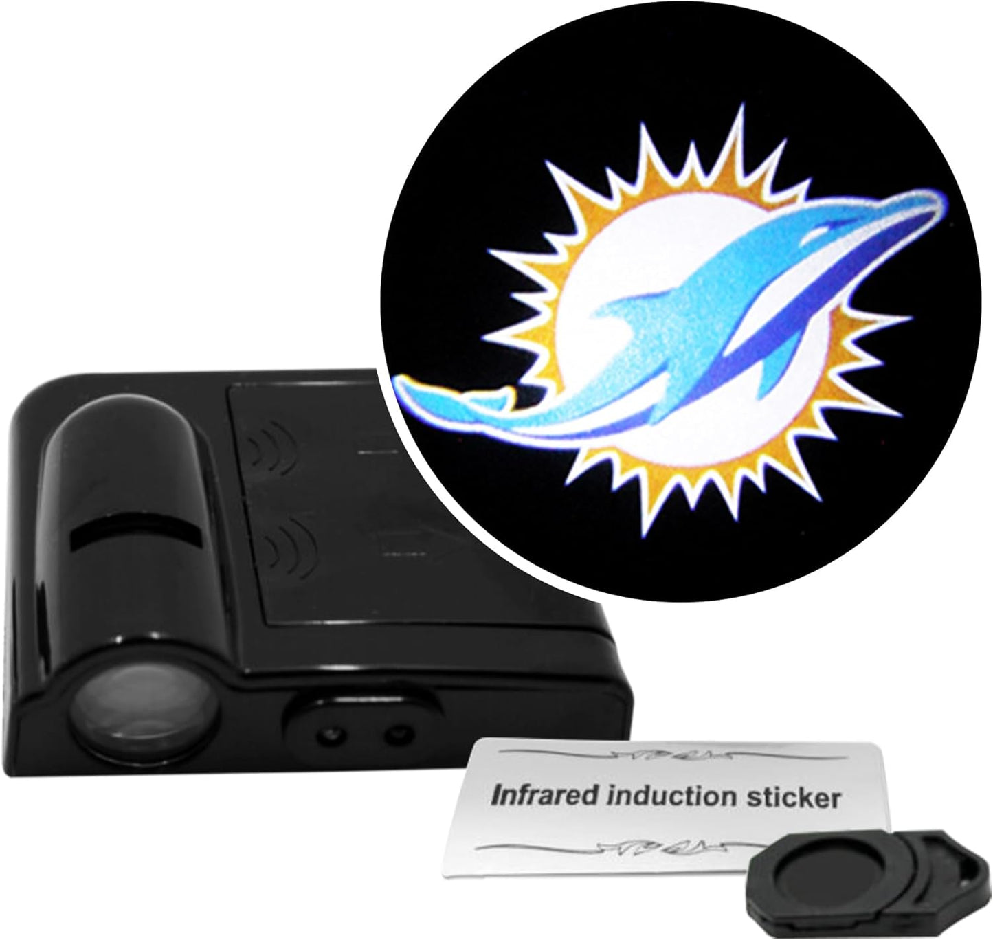 LED Car Door Light - Miami Dolphins Wireless Projector Upgrade