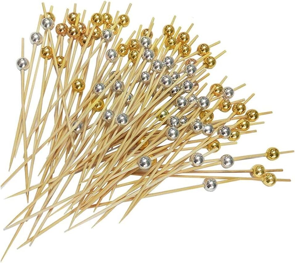 100 Bamboo Cocktail Picks - Elegant Party Essential by PUYI