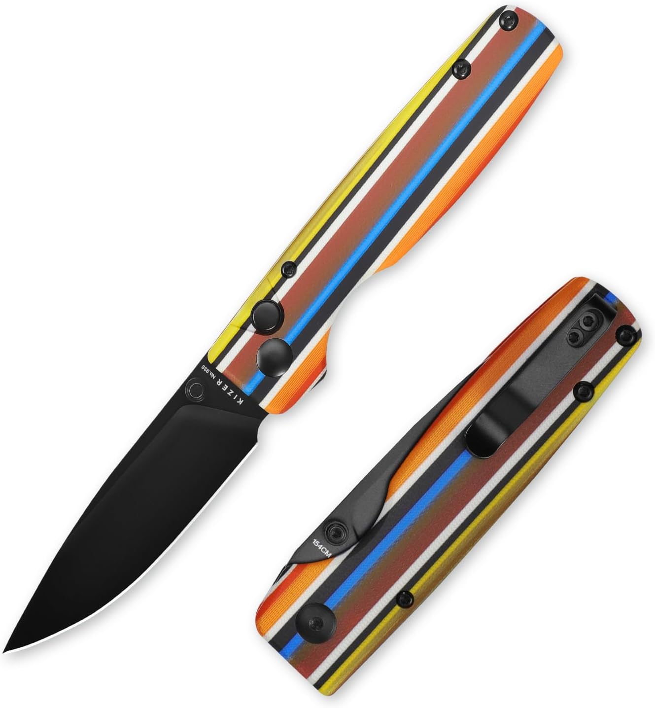 Kizer Serape Series Pocket Knife with Colourful G10 Handle