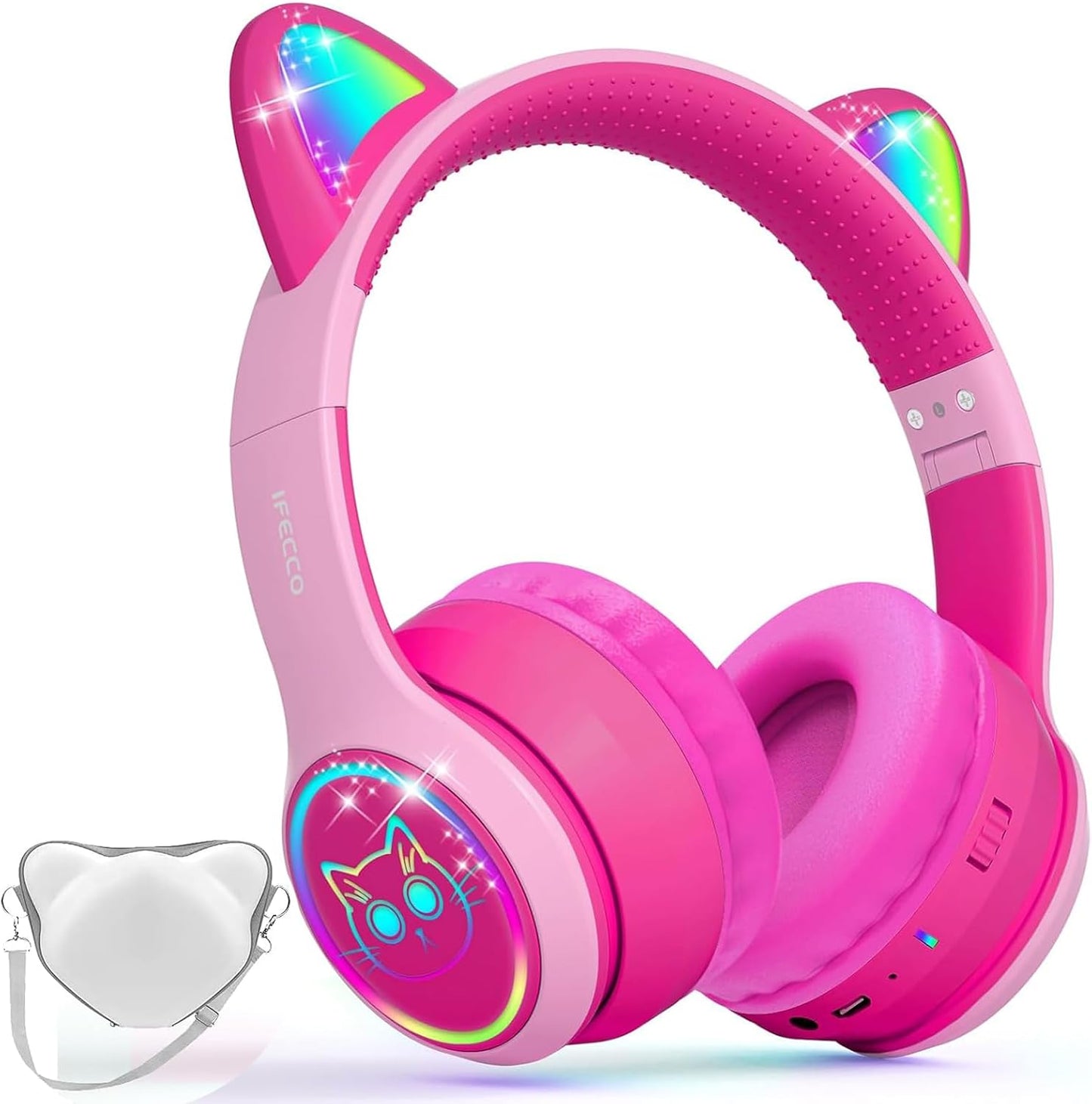 IFECCO Kids Bluetooth Headphones with Microphone for Girls