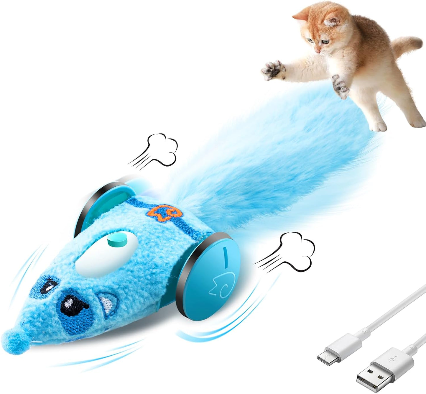 Interactive Smart Cat Toy, Rechargeable and Fun