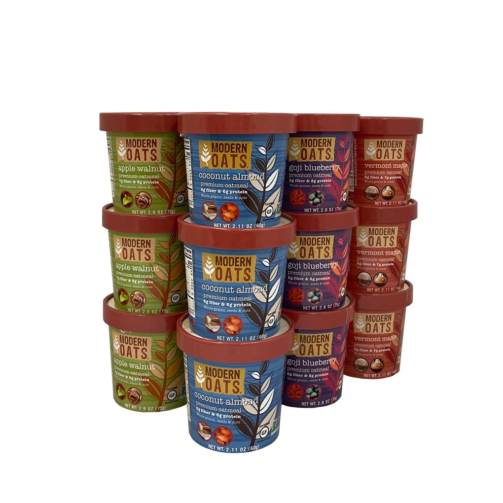 Modern Oats Instant Oatmeal Cups Variety Pack for Healthy Mornings