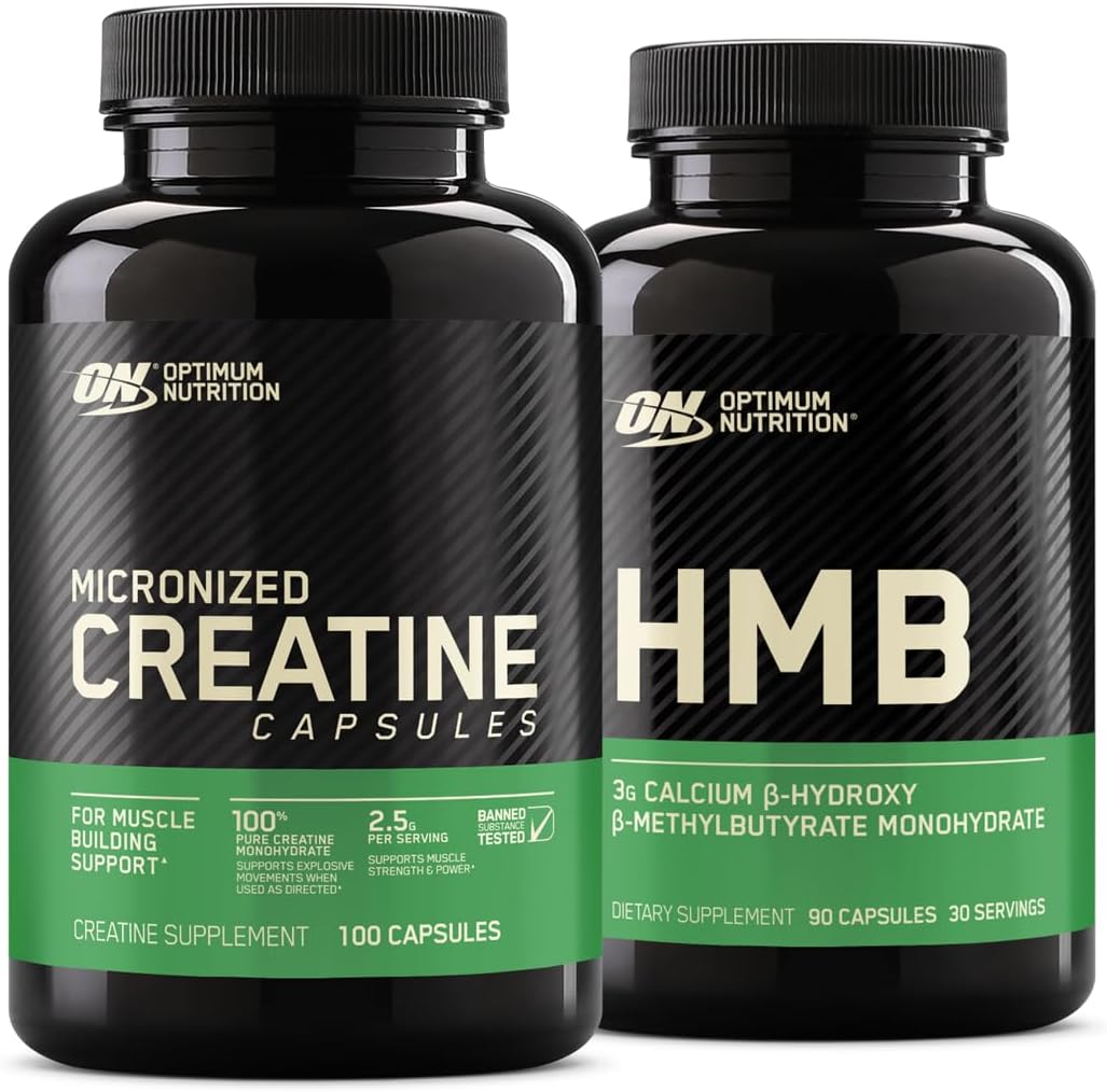 Optimum Nutrition Creatine Monohydrate & HMB Capsules Bundle