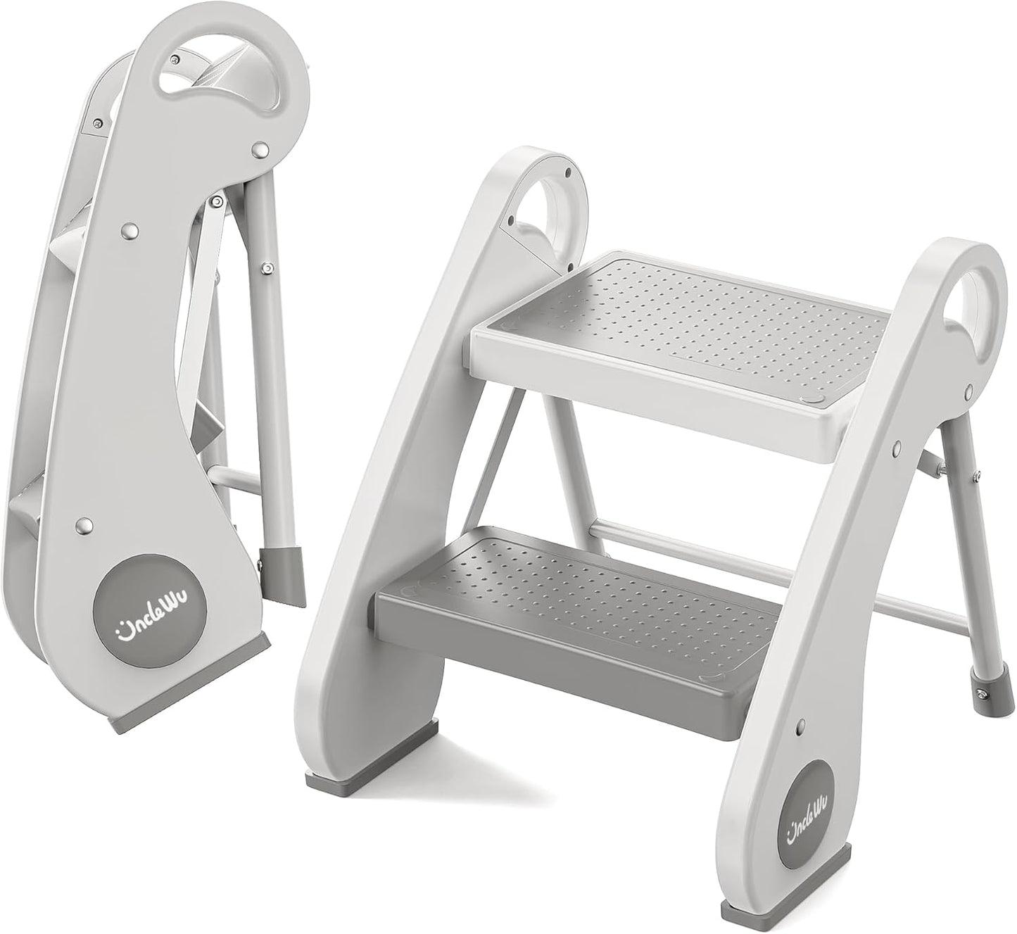 UNCLE WU Foldable Step Stool for Kids - Safe & Space Saving