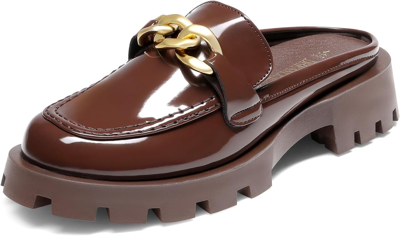 DREAM PAIRS Mules for Women Slip On Shoes Platform Thick Comfort
