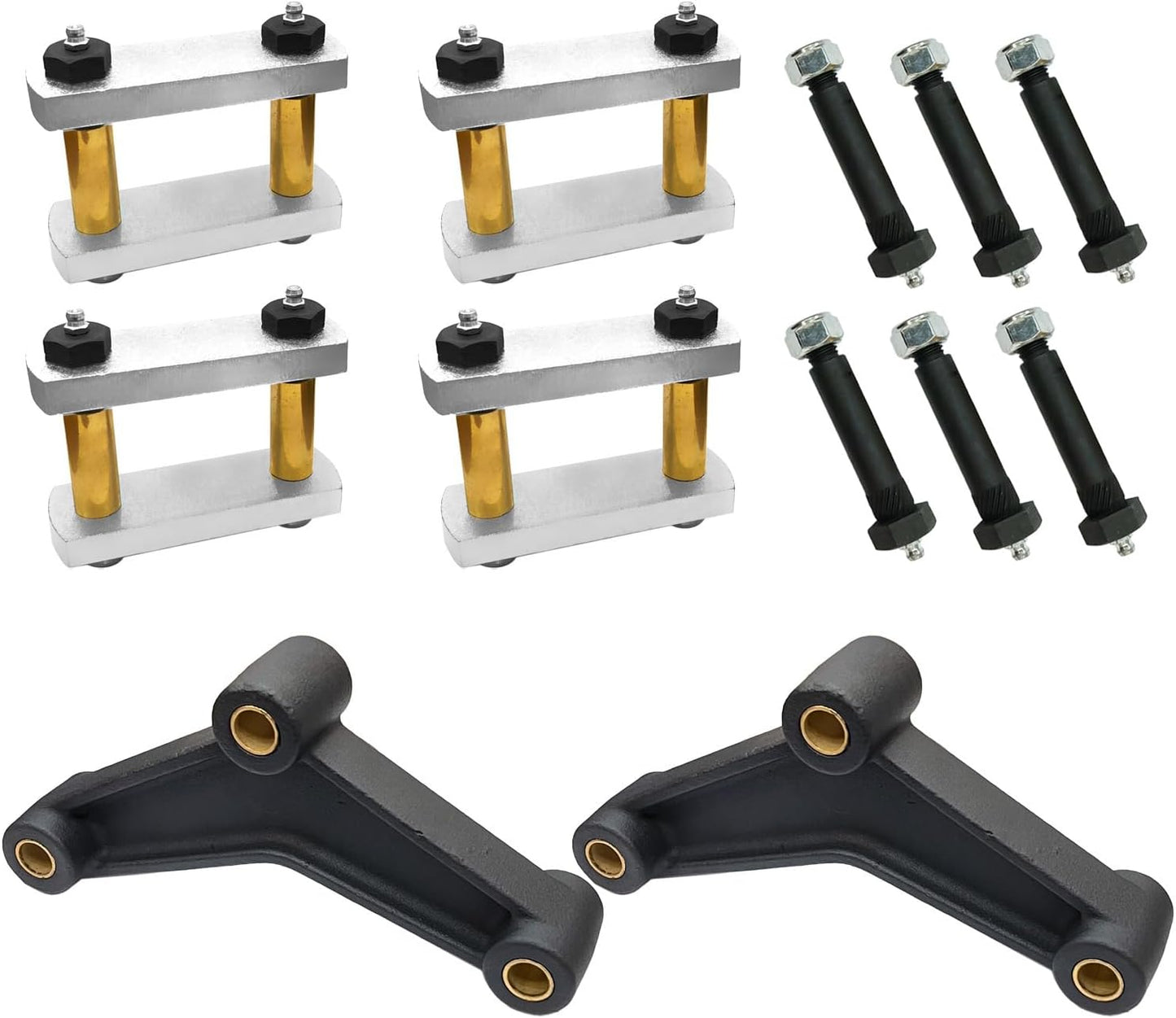Heavy Duty Greaseable Tandem Trailer Axle Shackle Kit for RVs