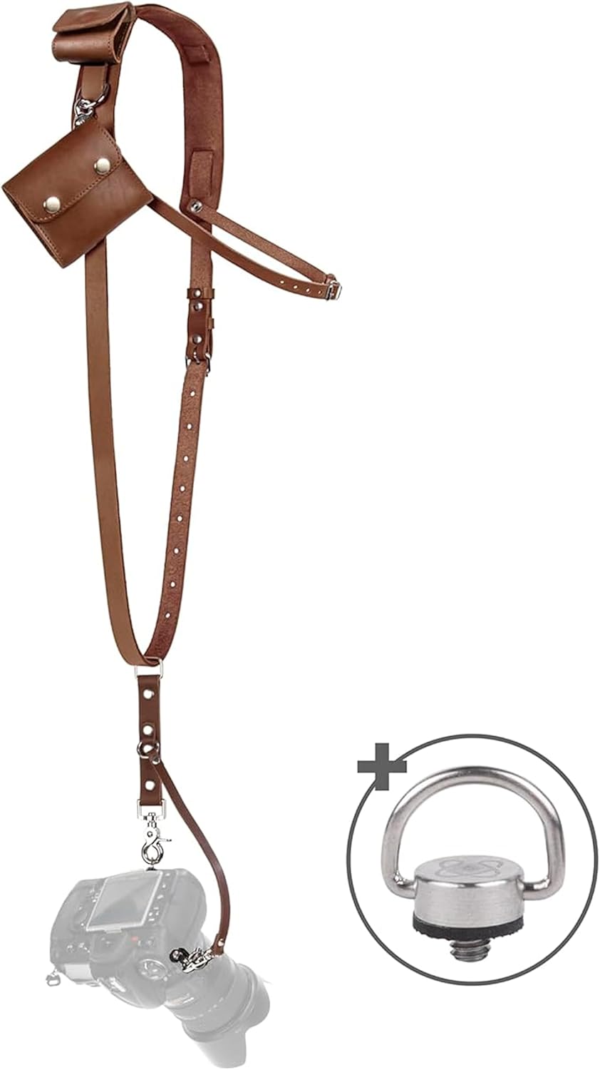 C Coiro Leather Camera Strap - Professional Harness for DSLR