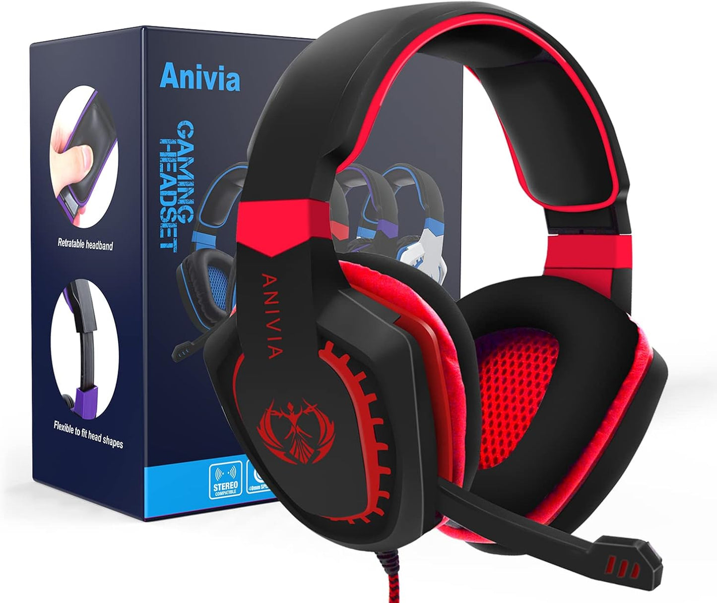 Anivia AH28 Over Ear Gaming Headset with Mic