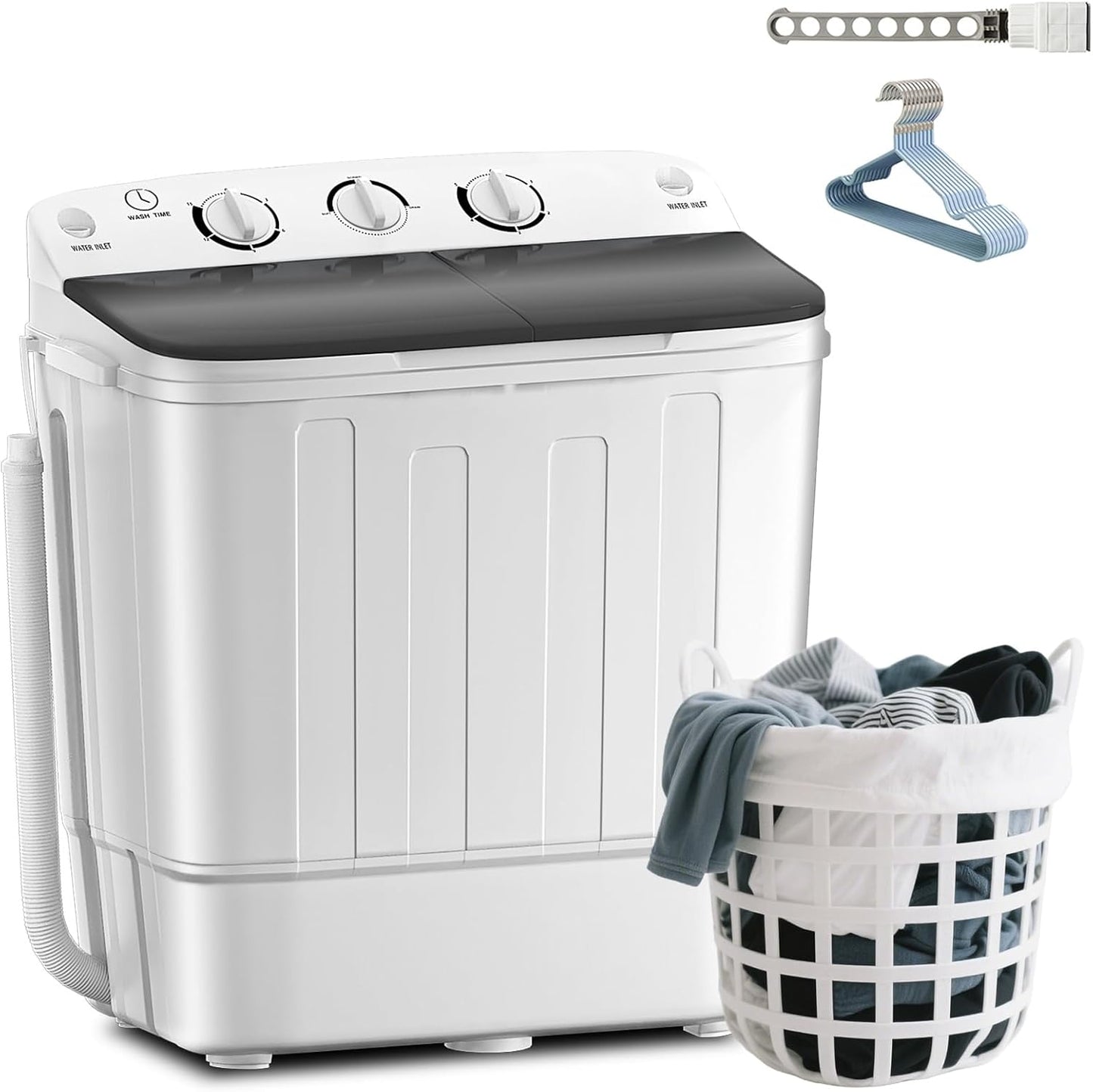 Compact Portable Mini Twin Tub Washing Machine for Easy Use