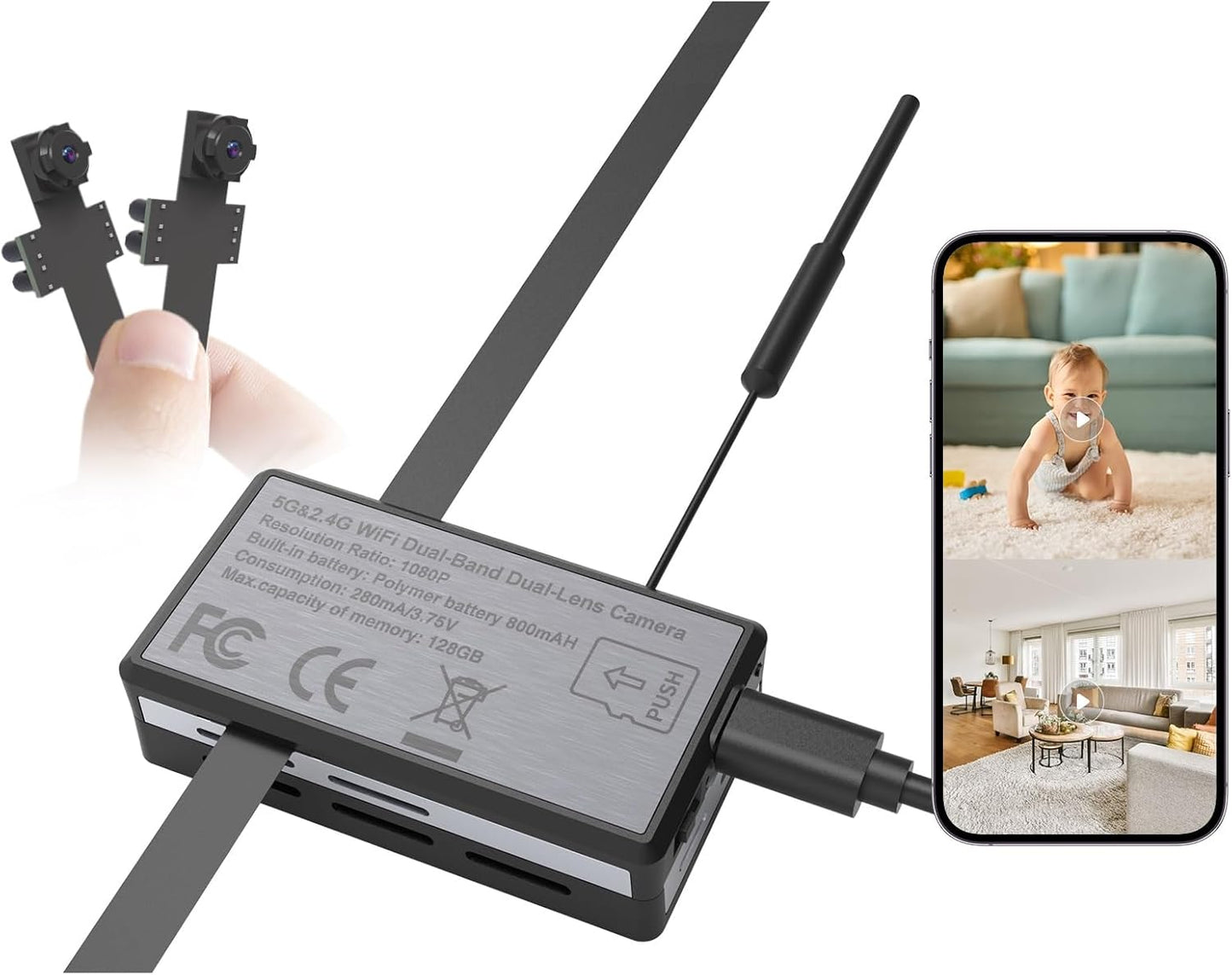 Boveila Dual Lens WiFi Spy Camera: Ultimate Security
