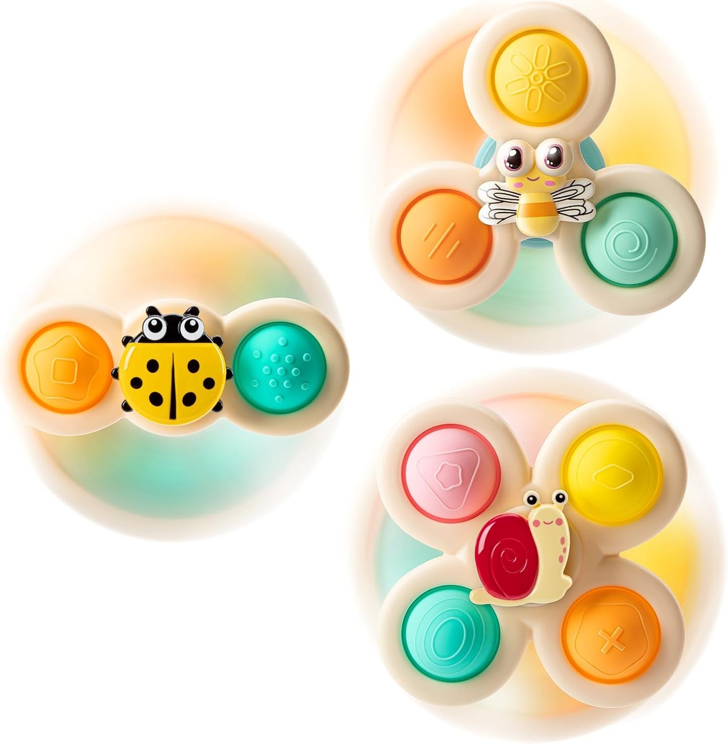 Tohibee Suction Cup Spinner Set - Toddler Sensory Fun