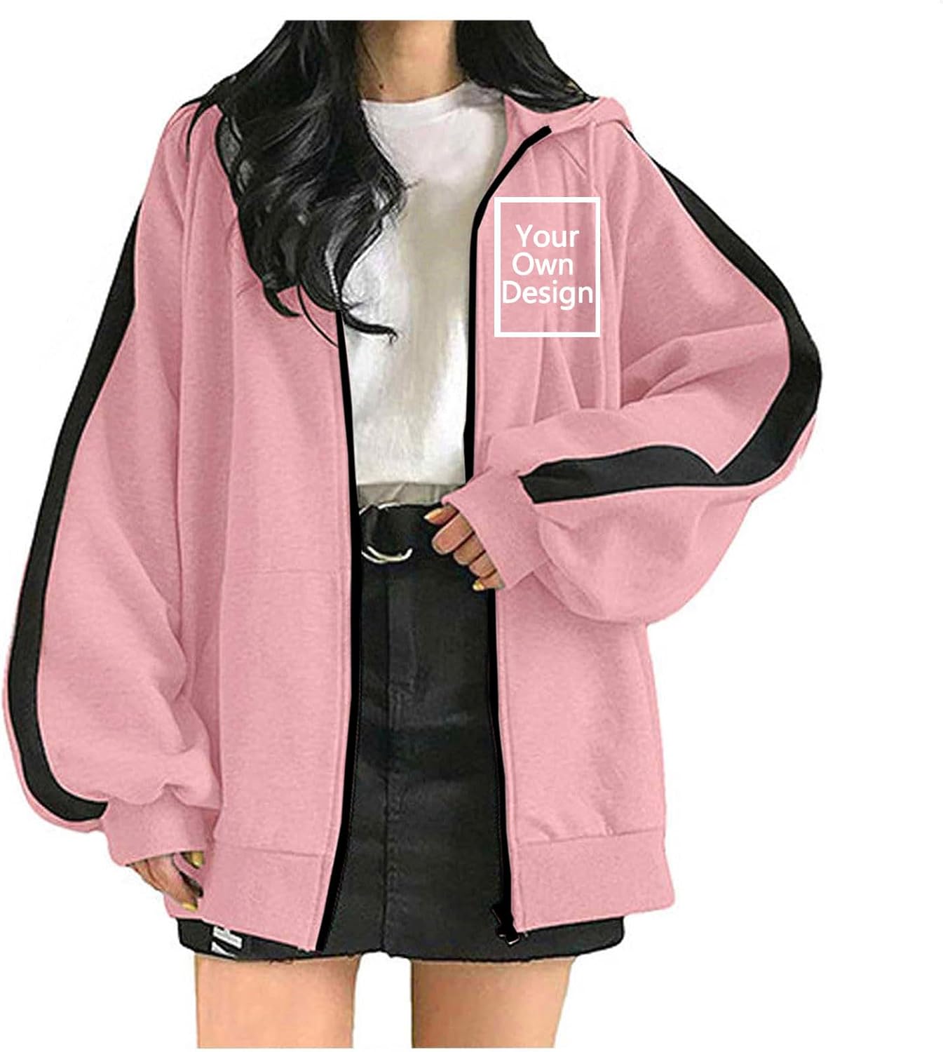Personalized Zip Up Hoodie - Custom Design Women's Jacket