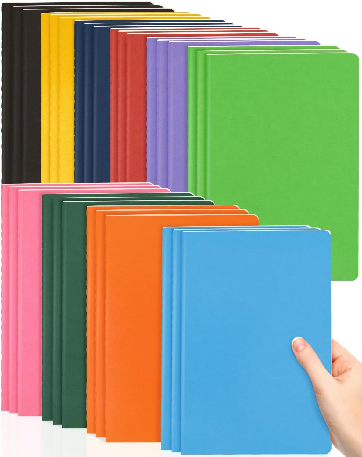Dynta A5 Lined Notebooks Bulk - 30 Pack College Ruled - Vibrant Colors