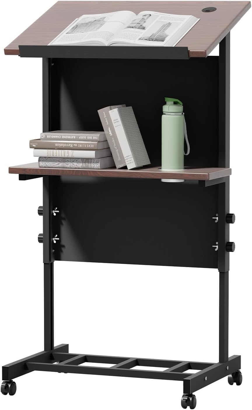 Portable Lectern with Adjustable Height for Seminars and Schools