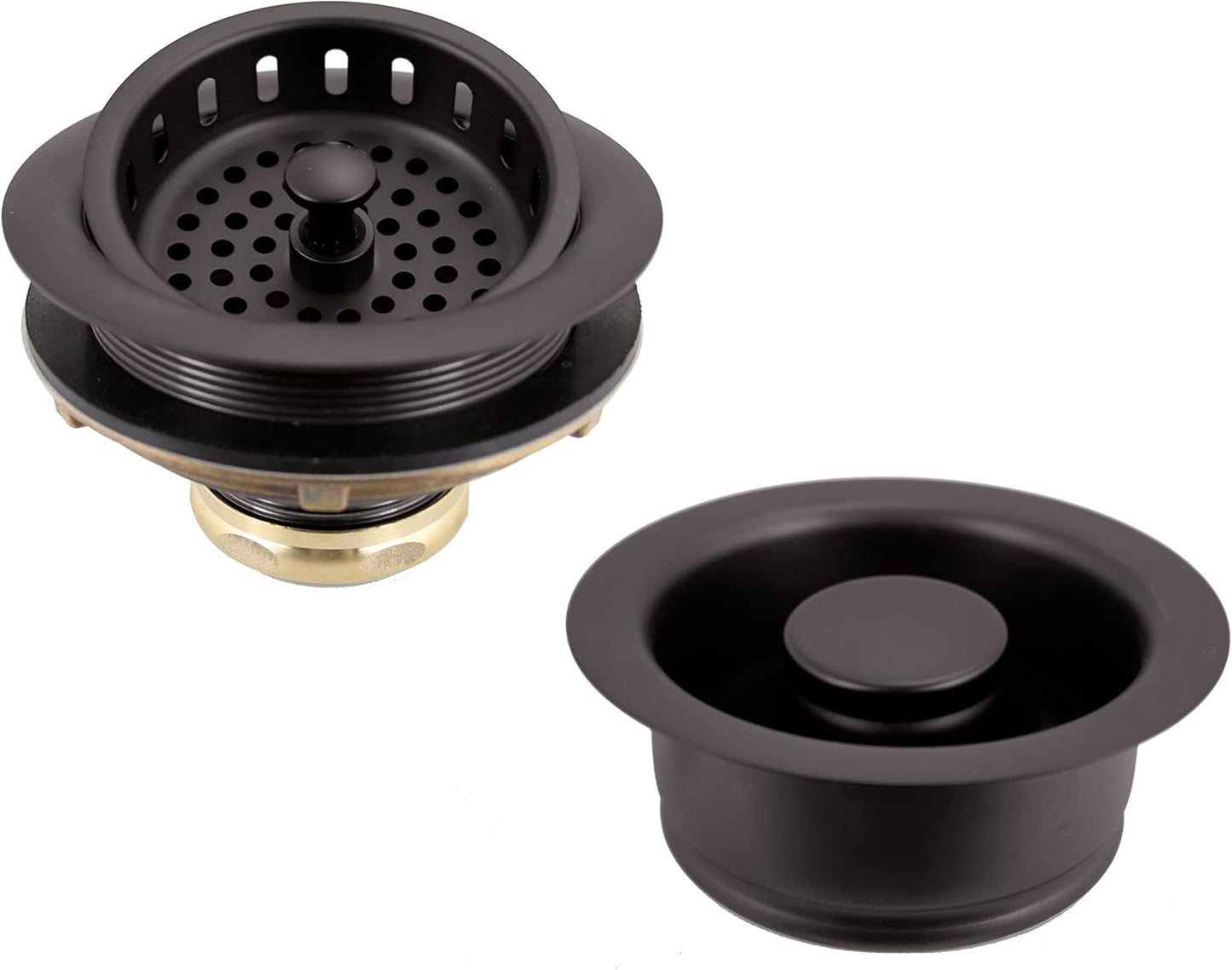 Large Kitchen Basket Strainer with Waste Disposal Flange Set