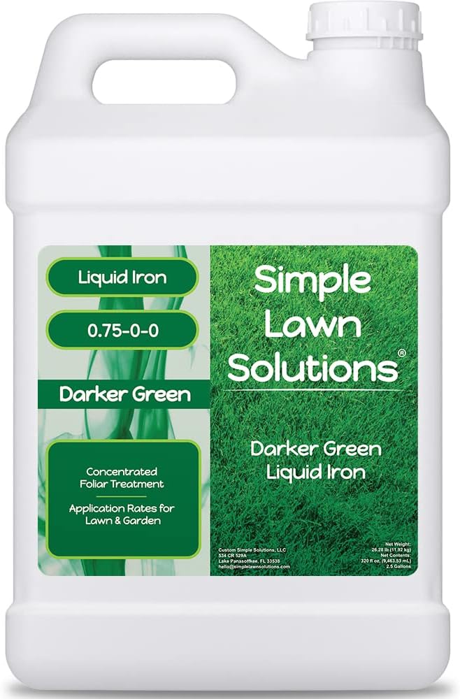 Simple Lawn Solutions Liquid Iron for Darker Green Lawns