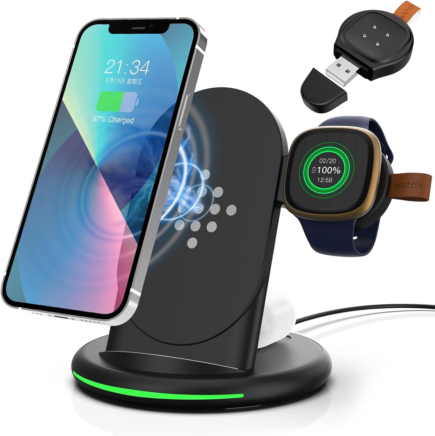Ultimate 3-in-1 Charger: Fitbit & iPhone & More