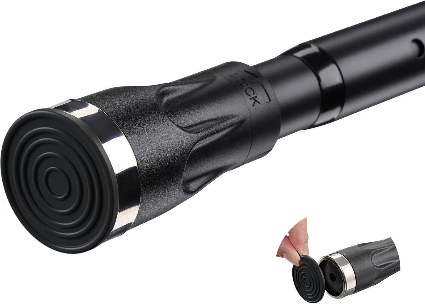 Adjustable Heavy Duty Black Tension Rod - TALITARE