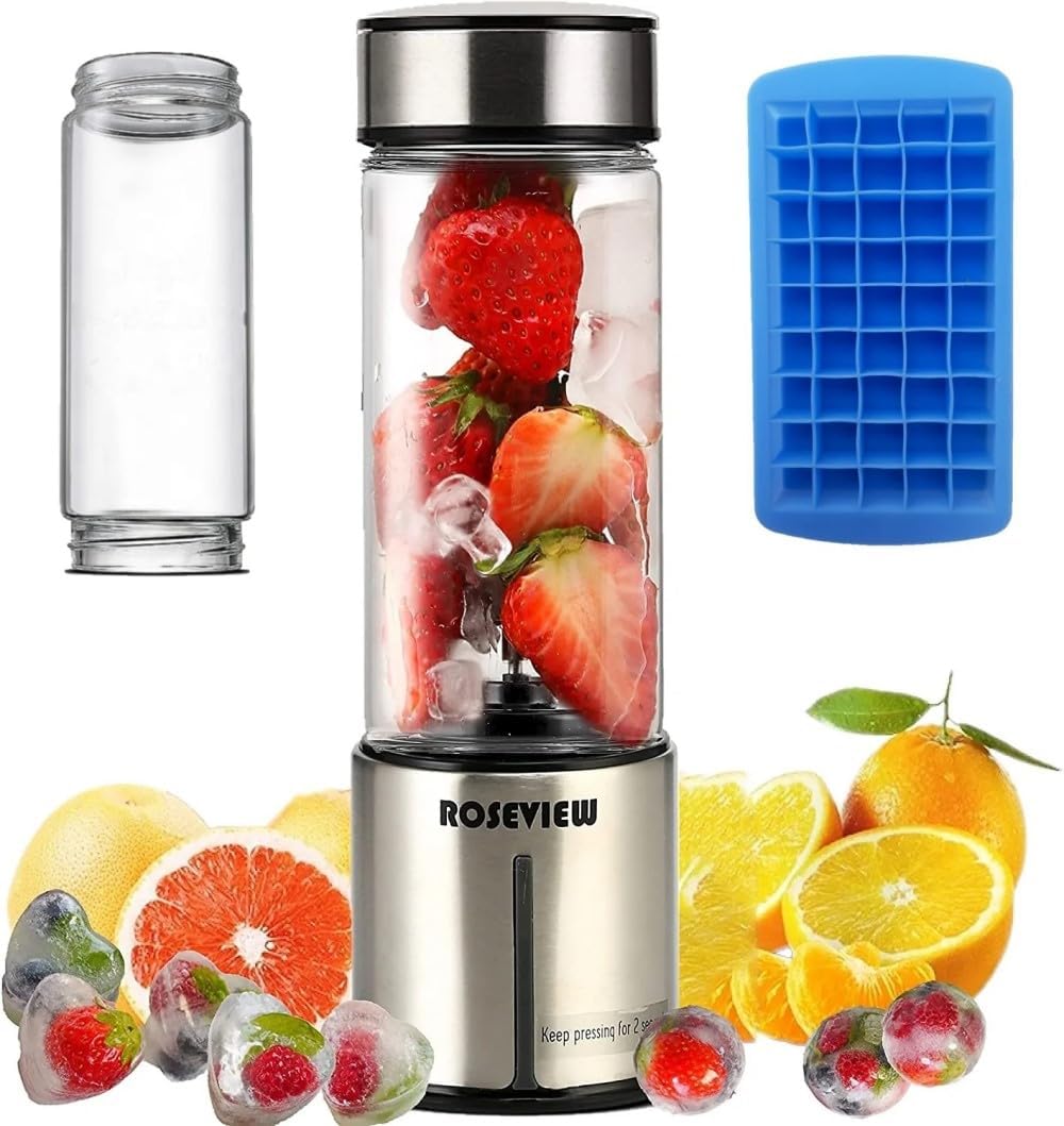 Portable Glass Smoothie Blender - Cordless Mixer