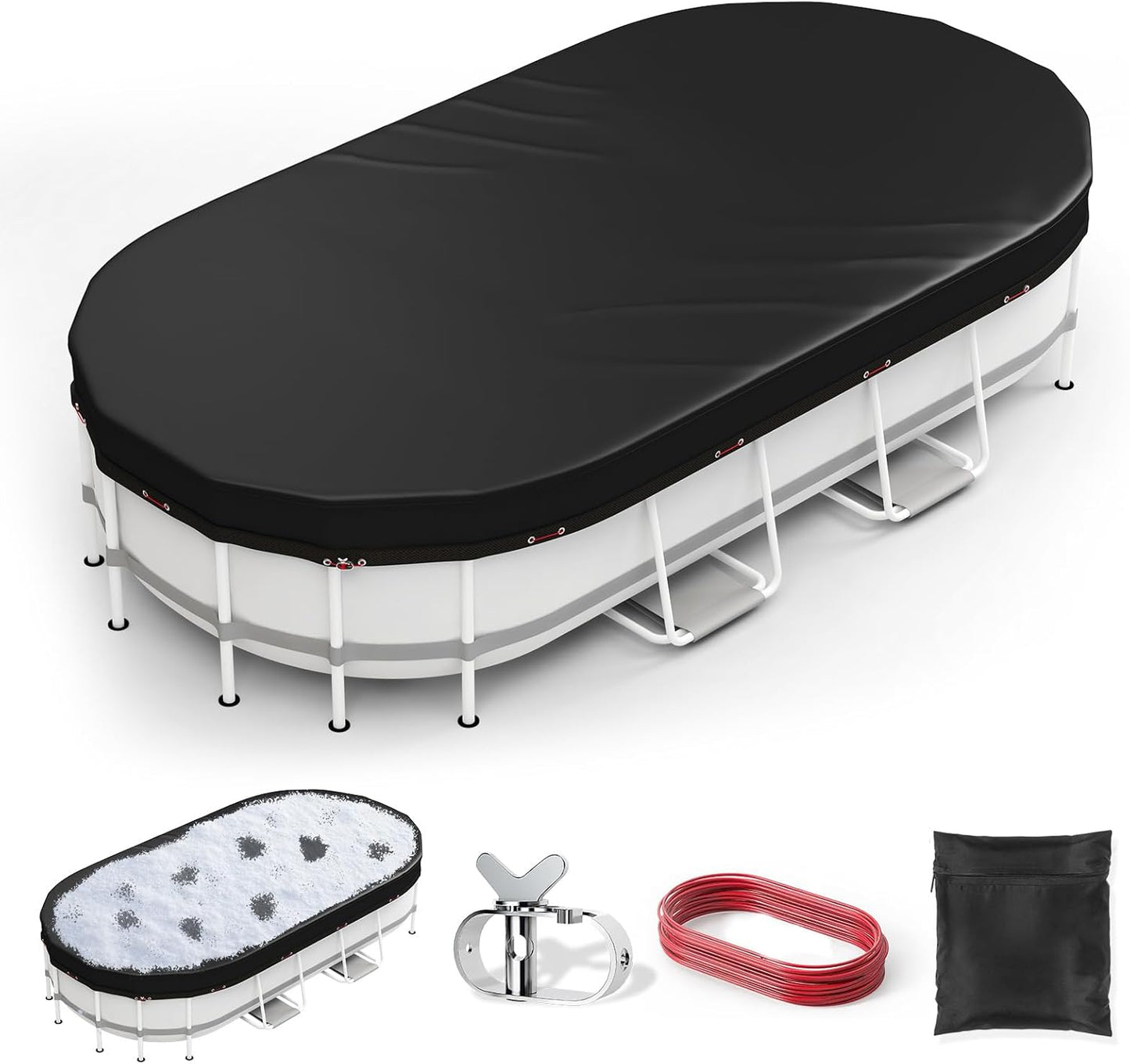 Oval Winter Pool Cover 9 x 18 FT for Above Ground Pools