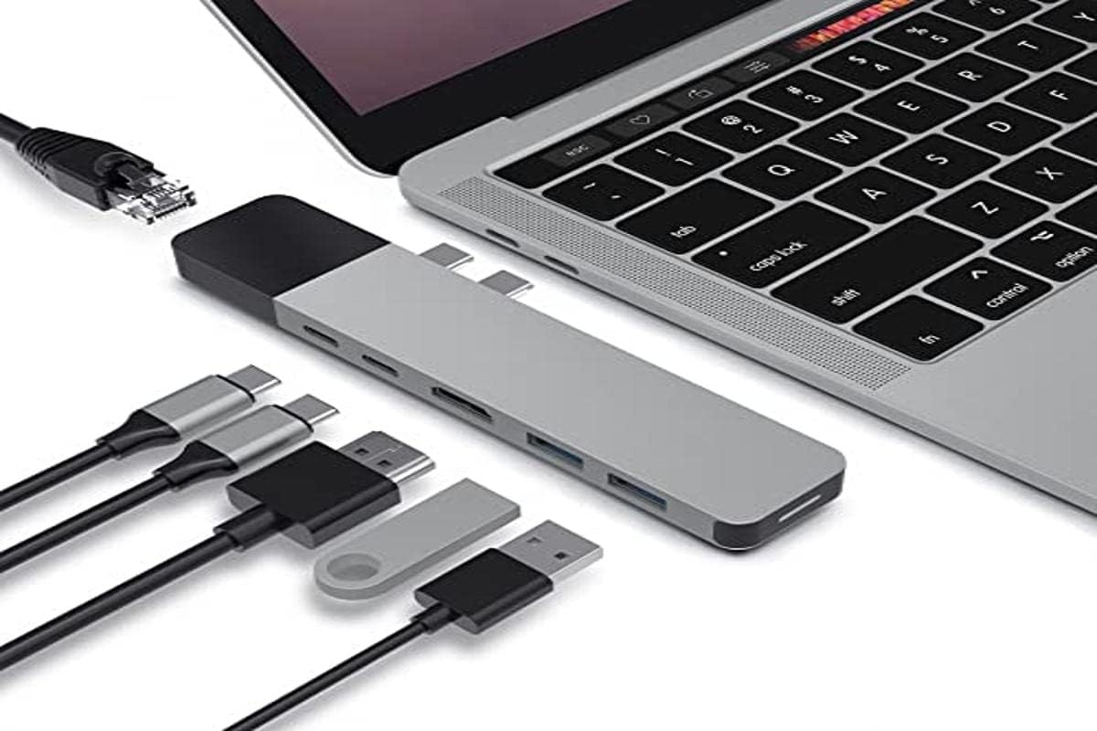 HyperDrive USB C Hub: 6-in-2 Multi-Port Dongle for MacBook