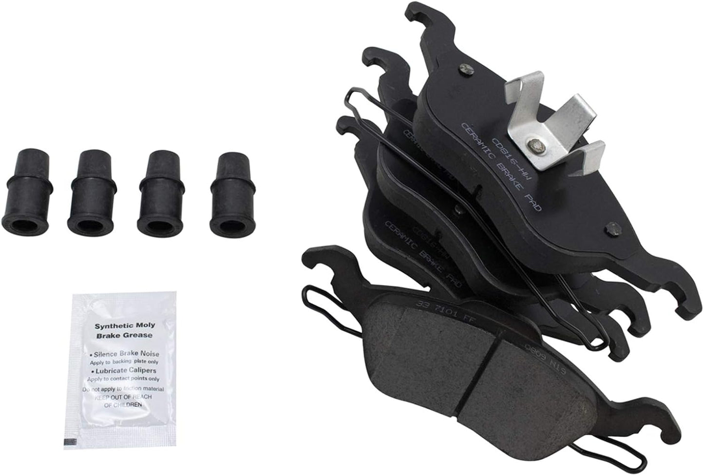 TRQ Front Brake Pads Ceramic for 2000-2004 Ford Focus Vehicles