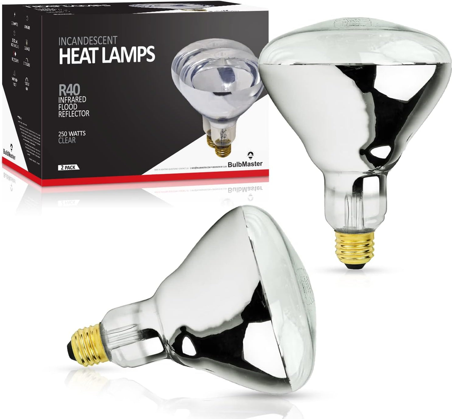 Infrared Heat Bulb 2 Pack for Bathrooms ~ BULBMASTER