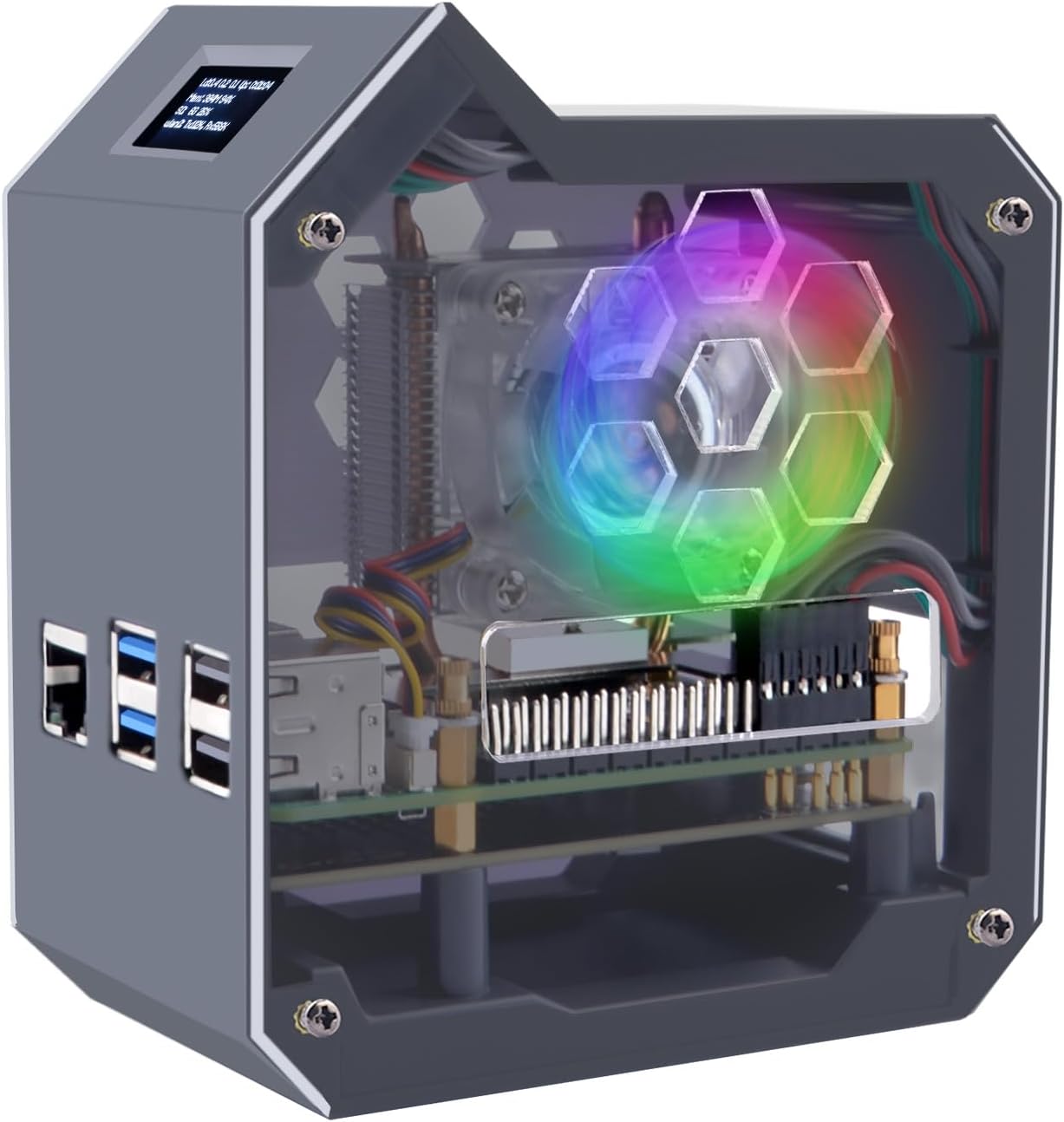 GeeekPi N07 MiniTower NVMe NAS Kit for Raspberry Pi 5 Users