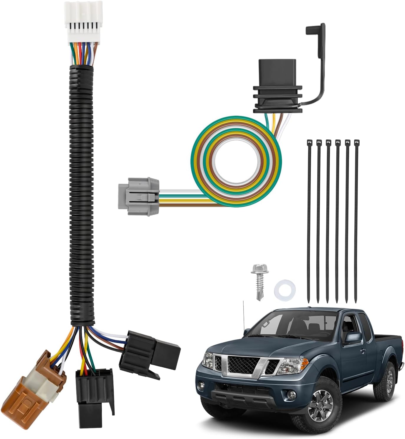 Nilight 4 Pin Trailer Wiring Harness Kit for Nissan and Suzuki
