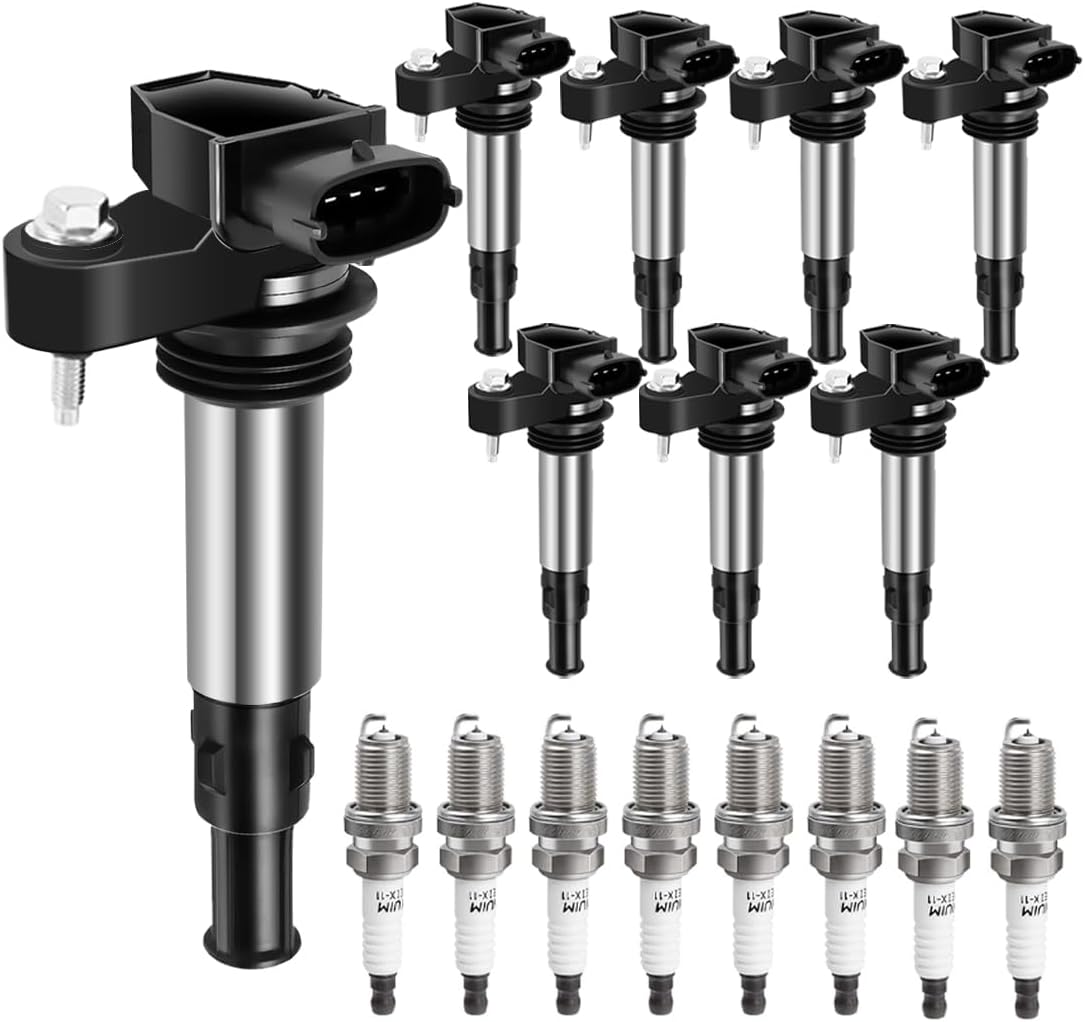 Set of 8 Ignition Coil Packs & Spark Plugs for Cadillac DTS