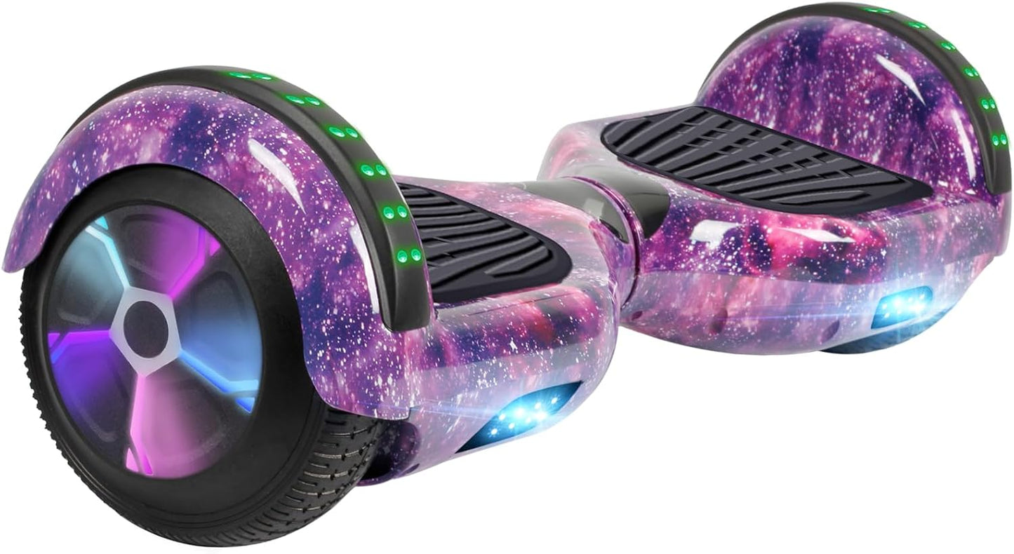 Self Balance Scooter 6.5 in with Speaker and LED Lights Red
