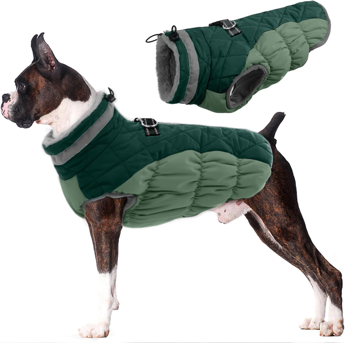Lelepet Warm Dog Winter Coat for Large Dogs - Waterproof Jacket