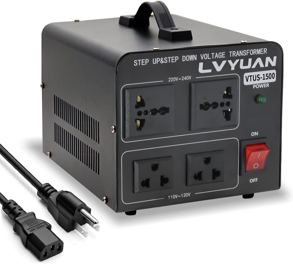 LVYUAN 1500 Watt Voltage Converter Transformer for Worldwide Use