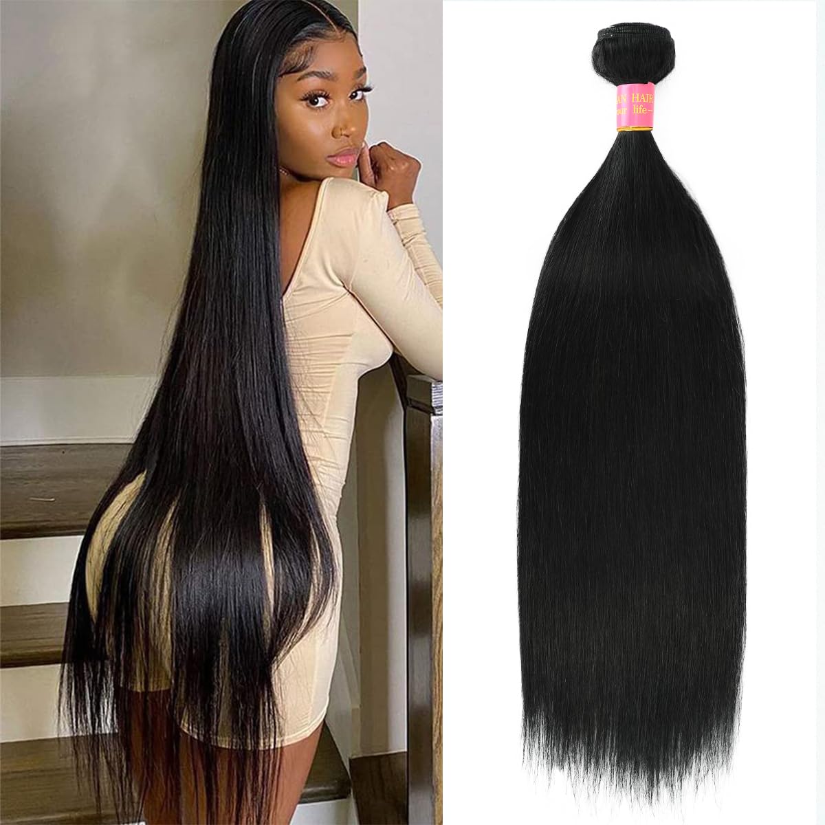 30 Inch One Bundle Human Hair Straight 12A Brazilian Virgin Hair
