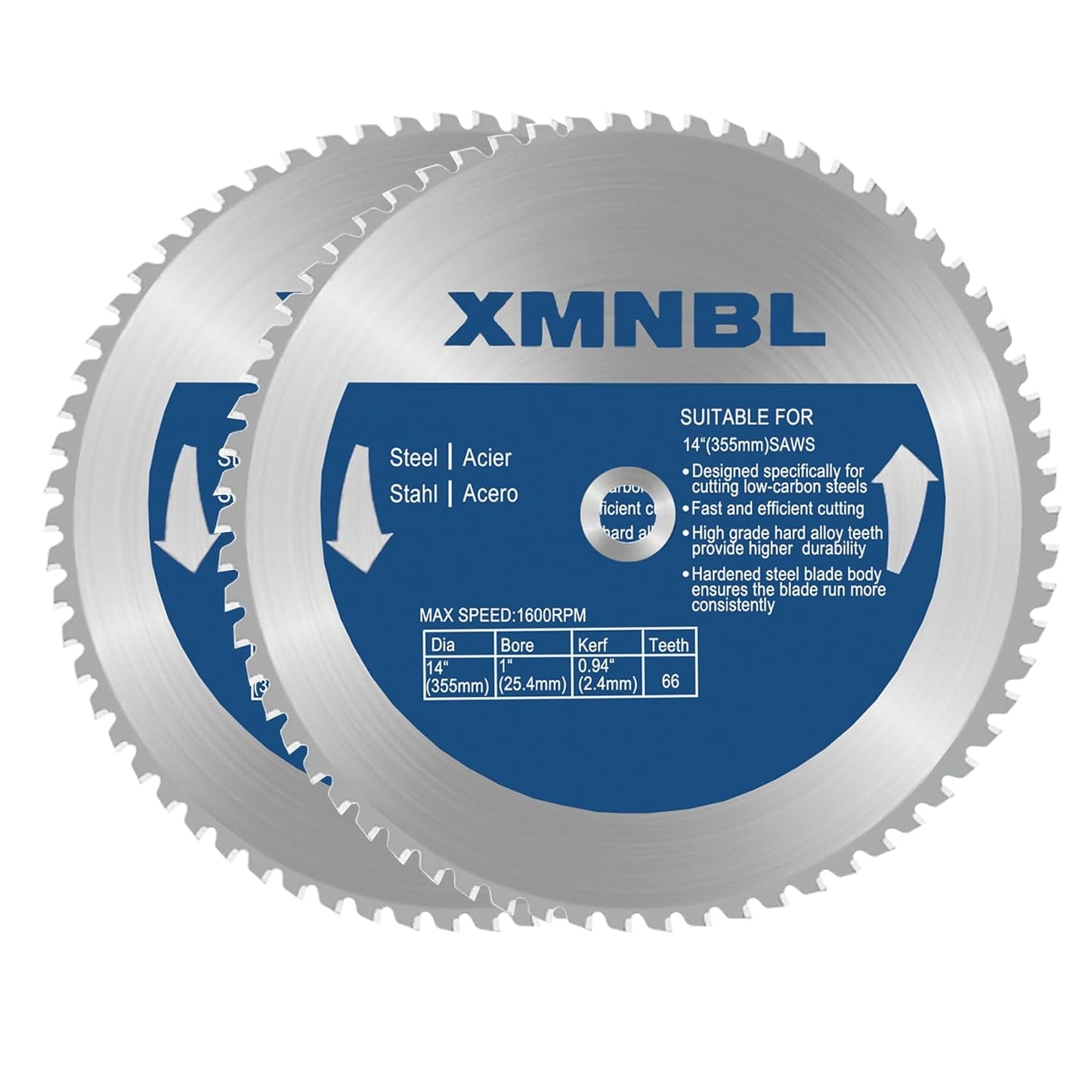 14 Inch Metal Cutting Saw Blade for Evolution Saws - 66 Teeth
