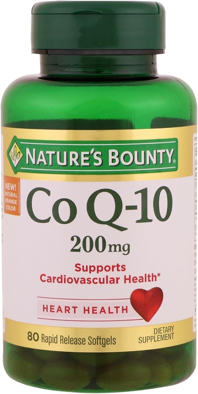 Nature's Bounty Co Q-10 200 mg Softgels for Heart Health